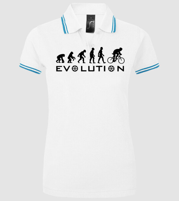 Bike evolution model alb pe tricou