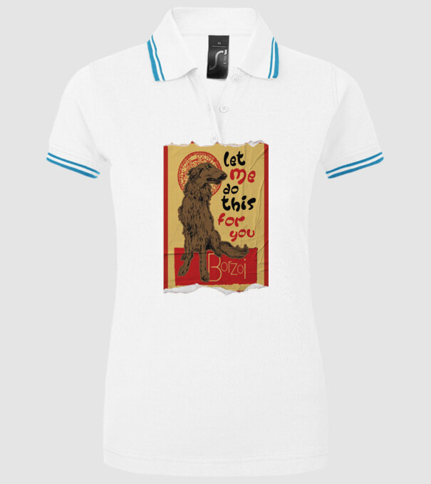 BORZOI retro poster chat noir poster texture model alb pe tricou