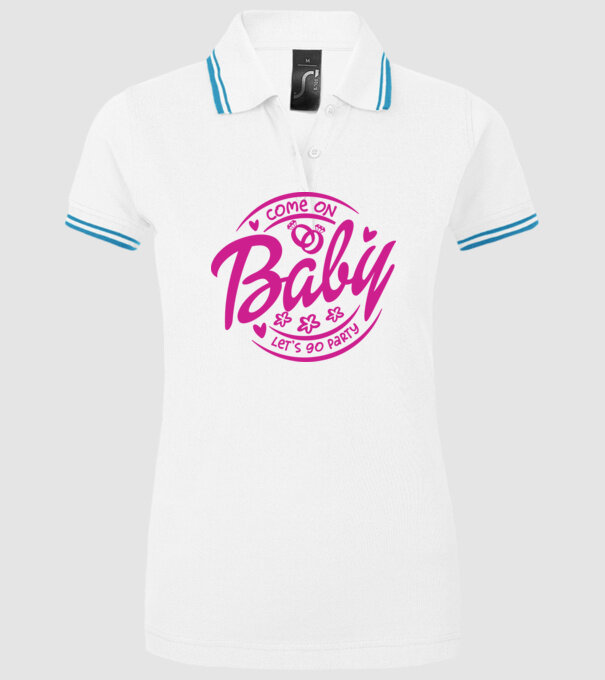 Bride Barbies Baby lets go party model alb pe tricou