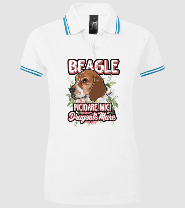 Bulldog francez picioare mici dragoste mare model alb pe tricou