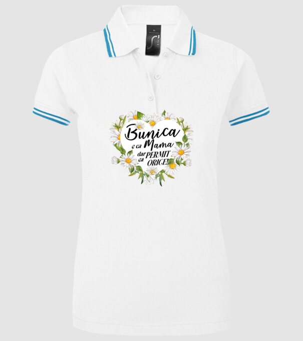 Bunica e ca mama, t permite orice! model alb pe tricou