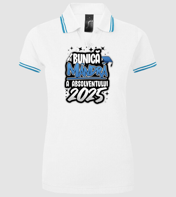 Bunică MÂNDRĂ a absolventului model alb pe tricou