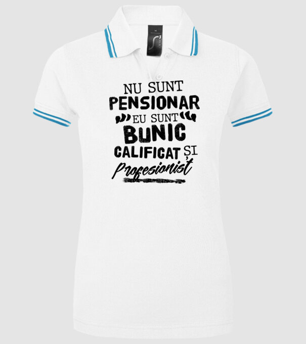 Bunicul profesionist model alb pe tricou