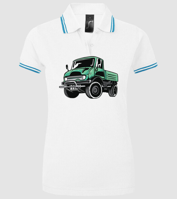 Camioane model alb pe tricou