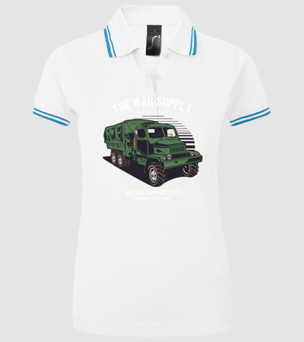 Camioane model alb pe tricou