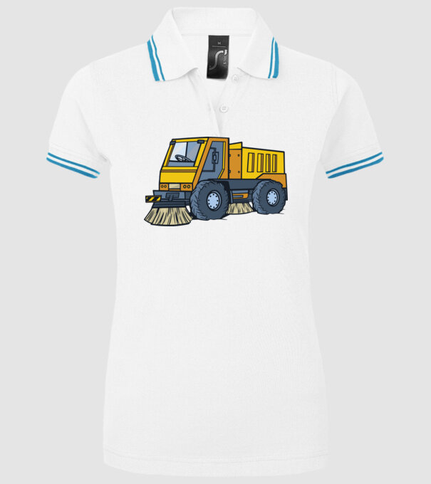 Camioane model alb pe tricou