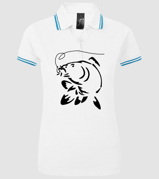 Carp model alb pe tricou