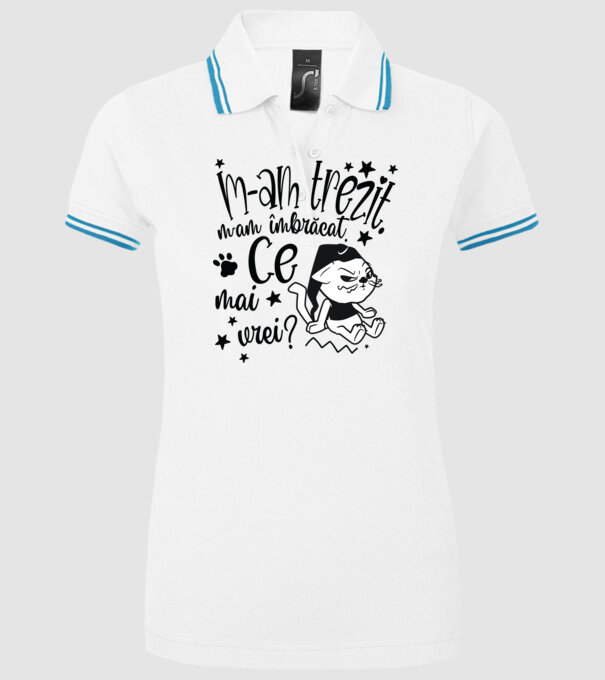 Ce mai vrei? model alb pe tricou