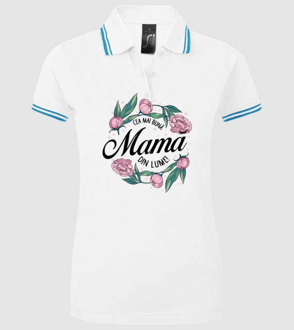 Cea mai bună mamă din lume model alb pe tricou