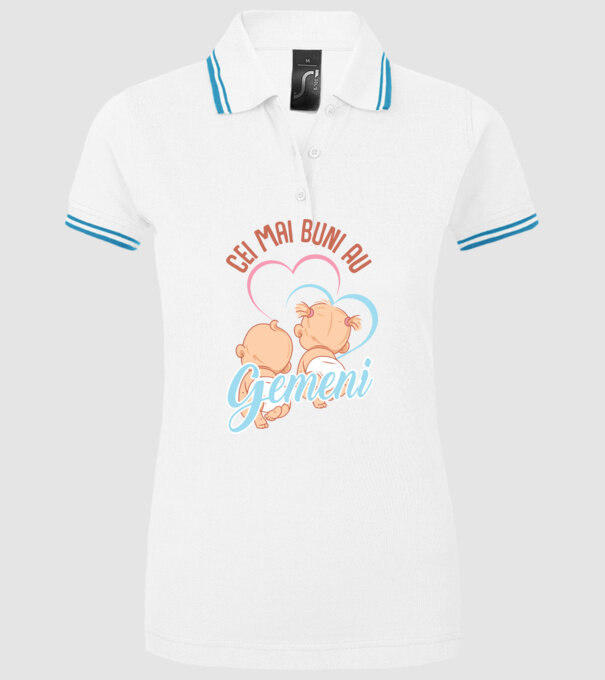 Cei mai buni au gemeni model alb pe tricou