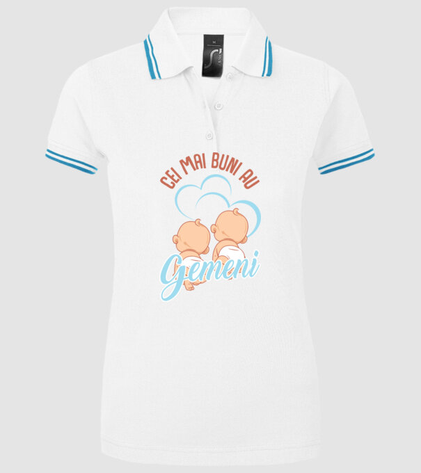 Cei mai buni au gemeni model alb pe tricou