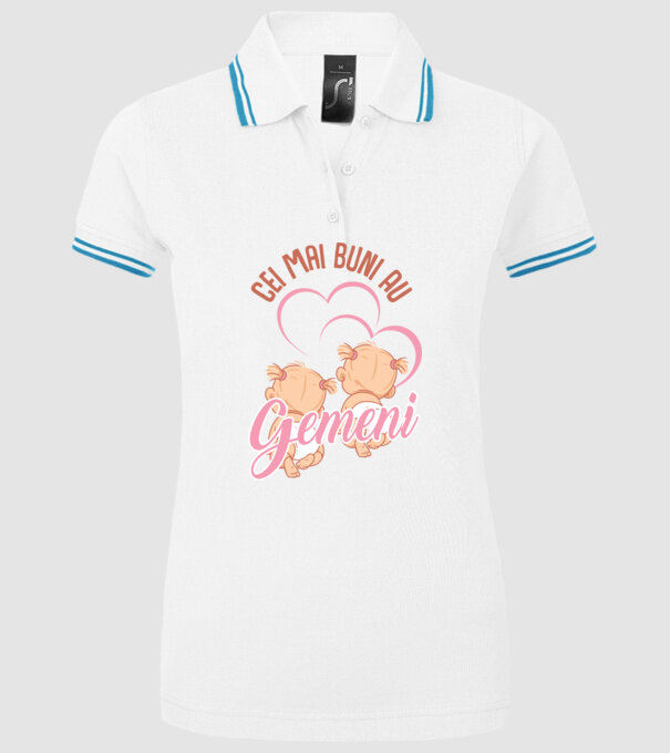 Cei mai buni au gemeni model alb pe tricou