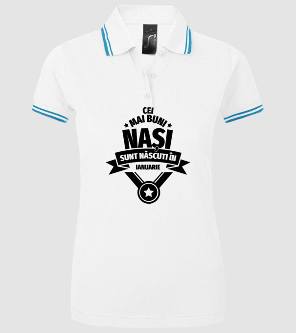 Cei mai buni nași sunt născuți în ianuarie. model alb pe tricou