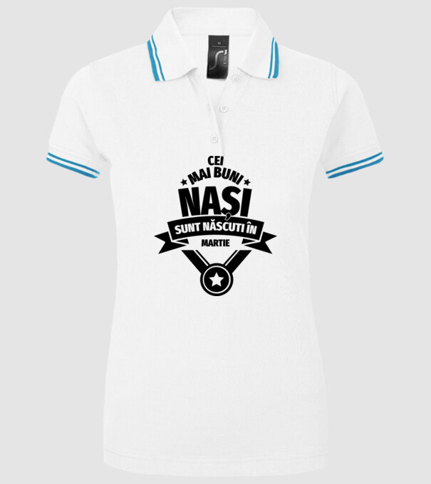 Cei mai buni nași sunt născuți în martie. model alb pe tricou