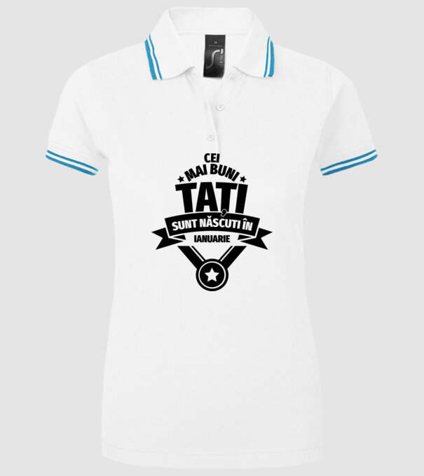 Cei mai buni Tați sunt născuți în ianuarie. model alb pe tricou