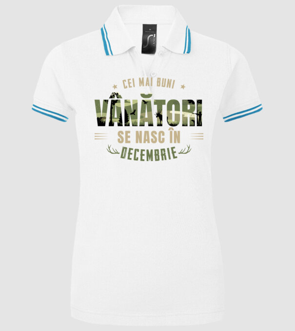 Cei mai buni vânători se nasc în decembrie model alb pe tricou