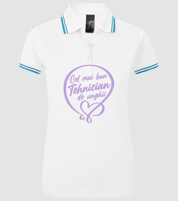 Cel mai bun tehnician de unghii model alb pe tricou
