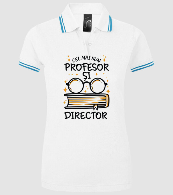 Cel mai profesor director model alb pe tricou