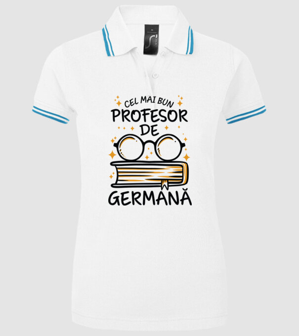 Cel mai profesor germană model alb pe tricou