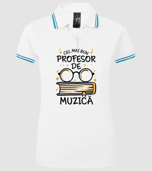 Cel mai profesor muzică model alb pe tricou