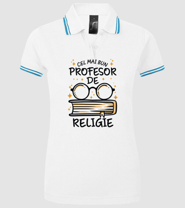 Cel mai profesor religie model alb pe tricou