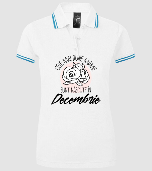 Cele mai bune mame sunt născute în Decembrie model alb pe tricou