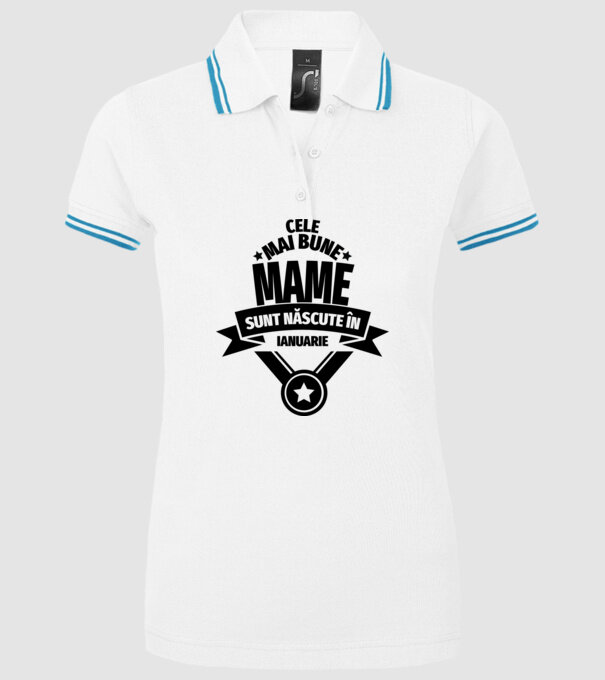 Cele mai bune mame sunt născute în ianuarie. model alb pe tricou