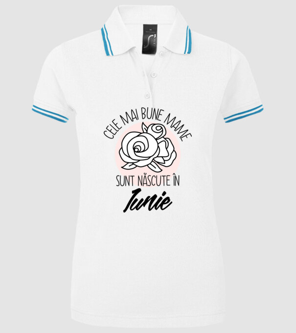Cele mai bune mame sunt născute în Iunie model alb pe tricou