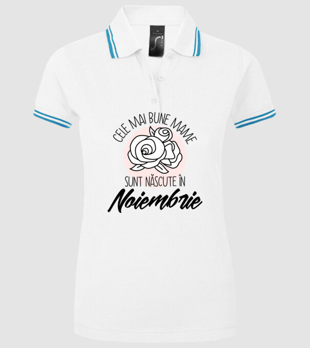 Cele mai bune mame sunt născute în Noiembrie model alb pe tricou