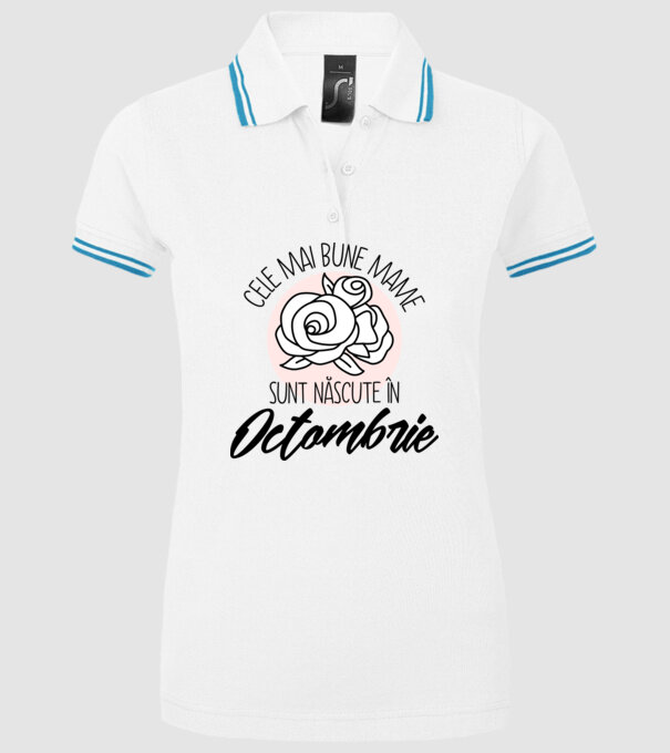 Cele mai bune mame sunt născute Octombrie model alb pe tricou