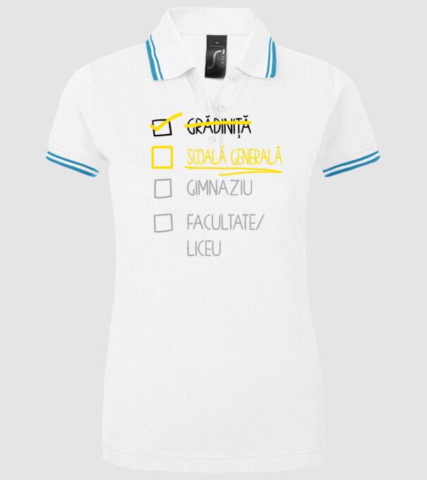 Cheklist educație - grădiniță alb model alb pe tricou