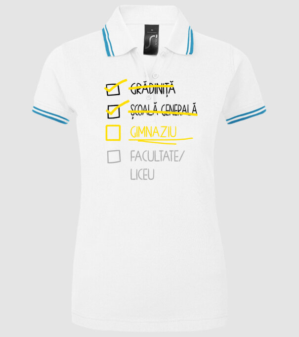 Cheklist educație - Școala primară alb model alb pe tricou