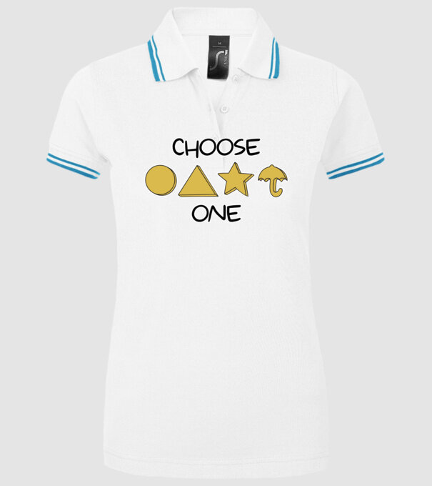 choose one squid game model alb pe tricou