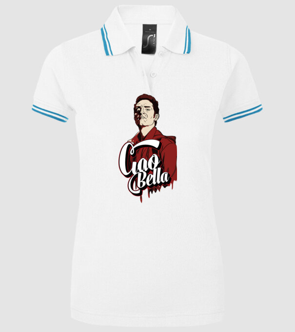 ciao bella berlin model alb pe tricou