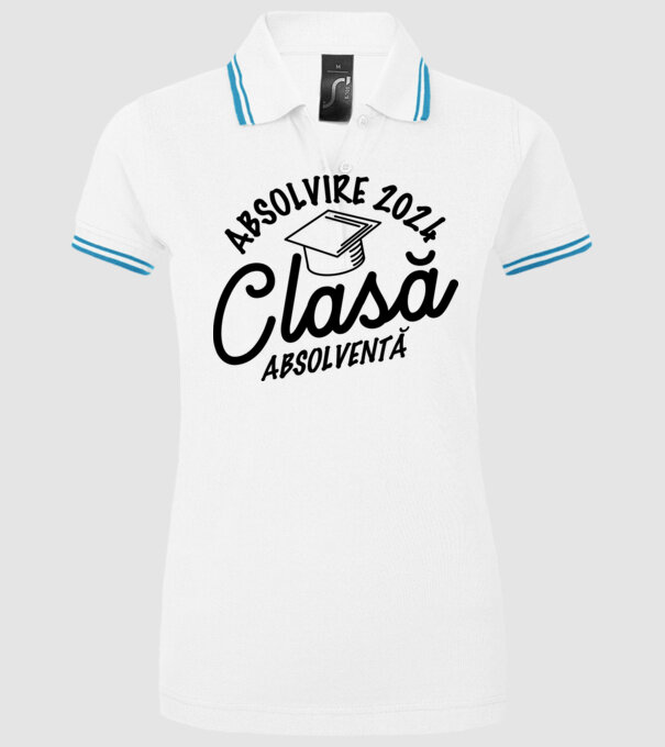 Clasă absolventă model alb pe tricou