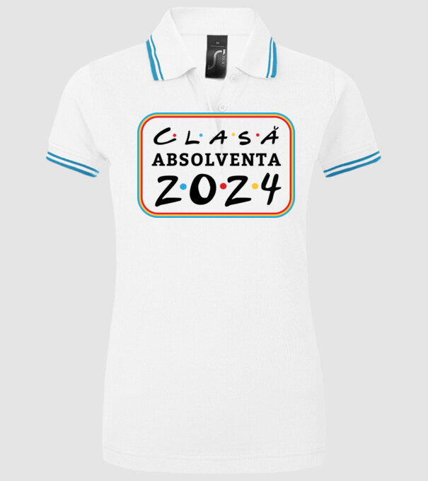 Clasă absolventă friends model alb pe tricou