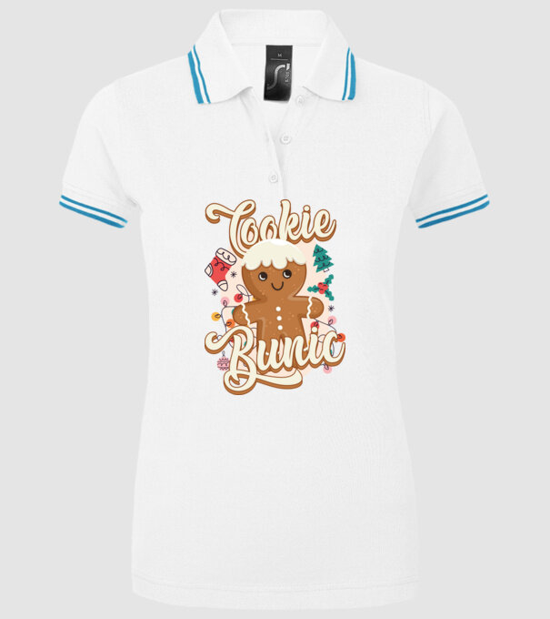 Cookie bunic model alb pe tricou