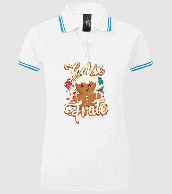 Cookie frate model alb pe tricou