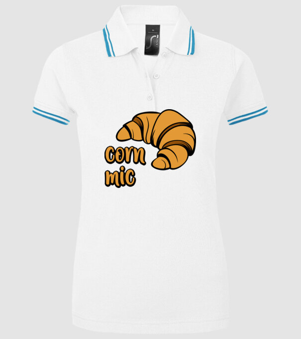 corn mic model alb pe tricou