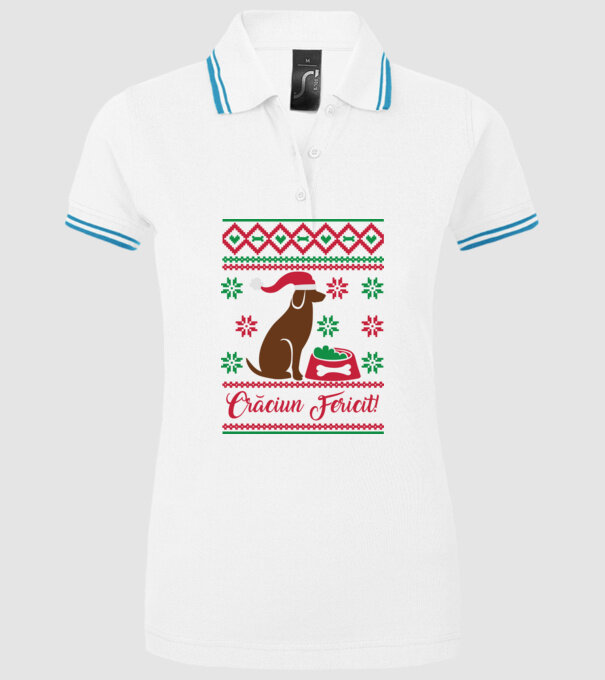 crăciun fericit model alb pe tricou