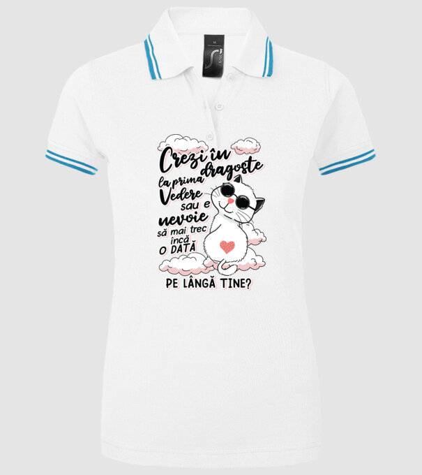 Crezi în dragoste-la prima vedere model alb pe tricou