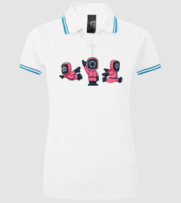cute squid game toys model alb pe tricou