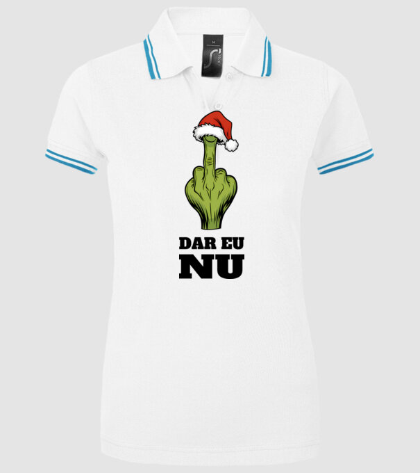 Dar eu NU alb model alb pe tricou