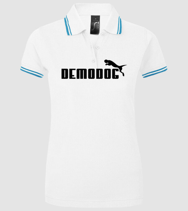 demodog logo black model alb pe tricou
