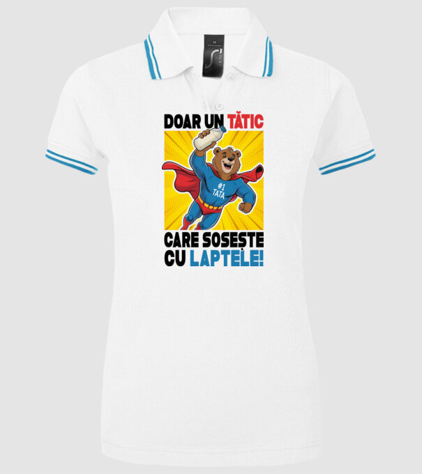 Doar un Tătic Care sosește cu laptele model alb pe tricou