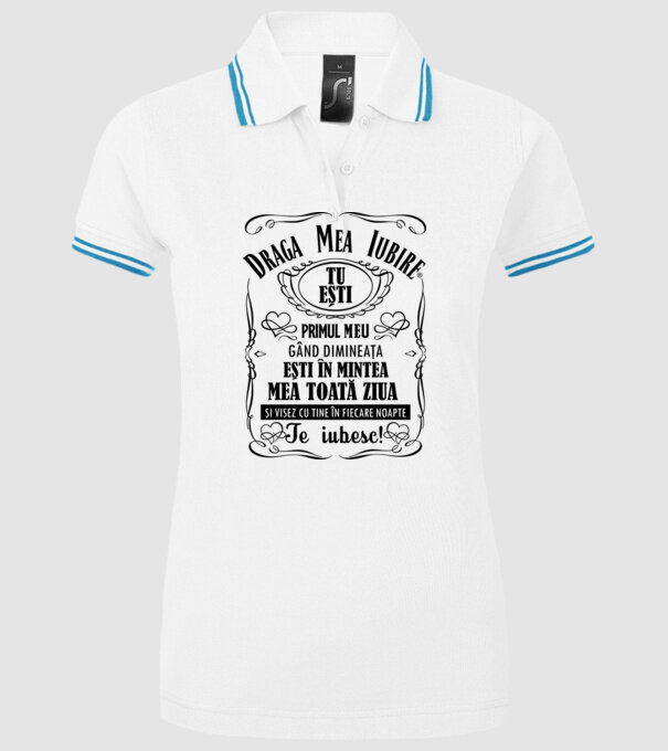 draga mea iubire tu ești primul meu model alb pe tricou