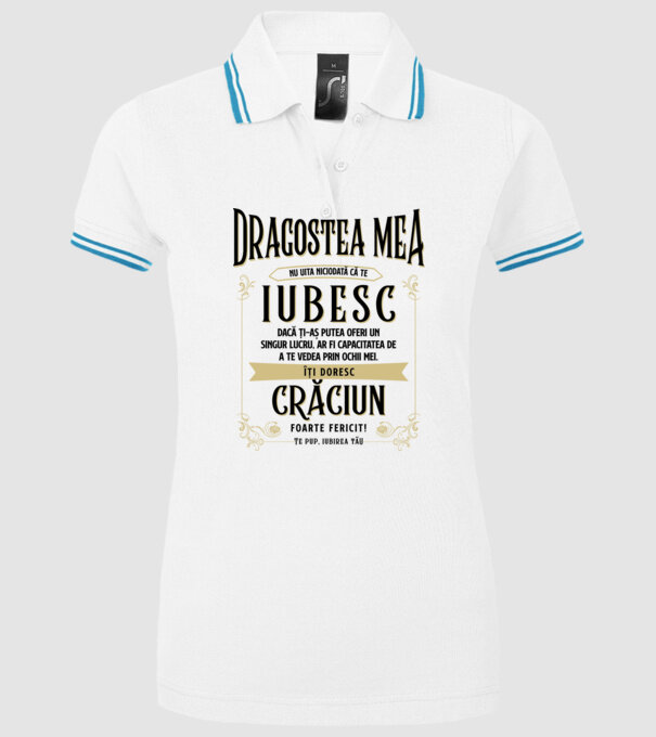 Dragostea mea model alb pe tricou