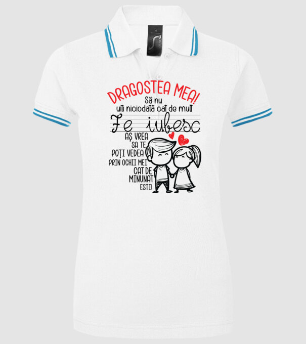 Dragostea mea Cât de minunat ești model alb pe tricou