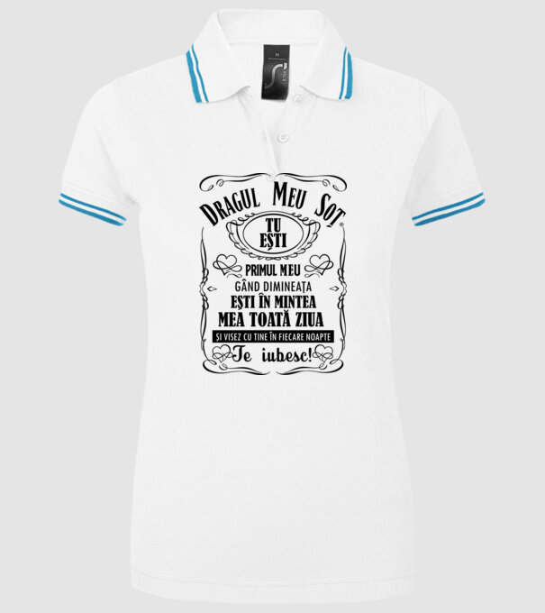 Dragul meu soț tu ești primul me gând dimineața, ești în mintea mea toată ziua și visez cu tine în fiecare noapte model alb pe tricou