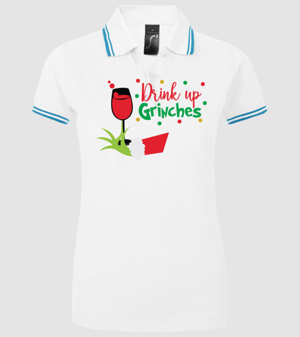 Drink up Grinches model alb pe tricou